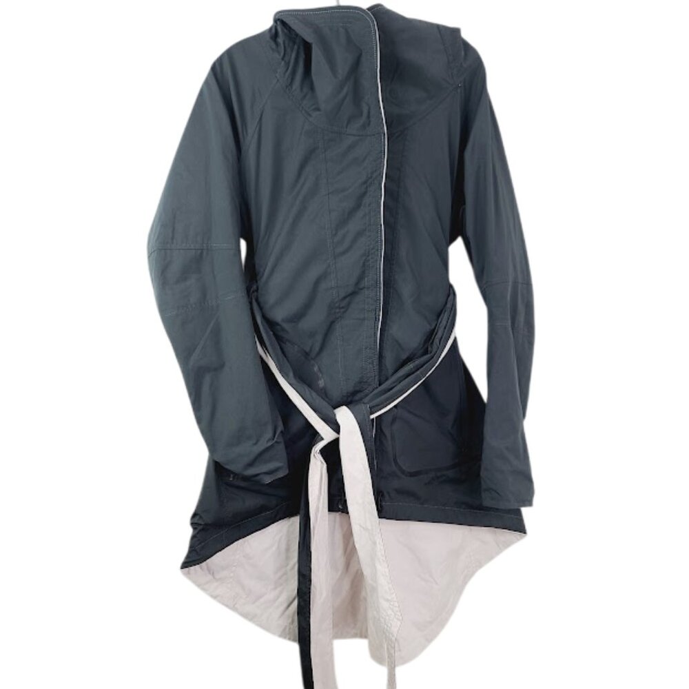 Lululemon Women's Black Pink Reversible Over Winter Trench Jacket Size 6